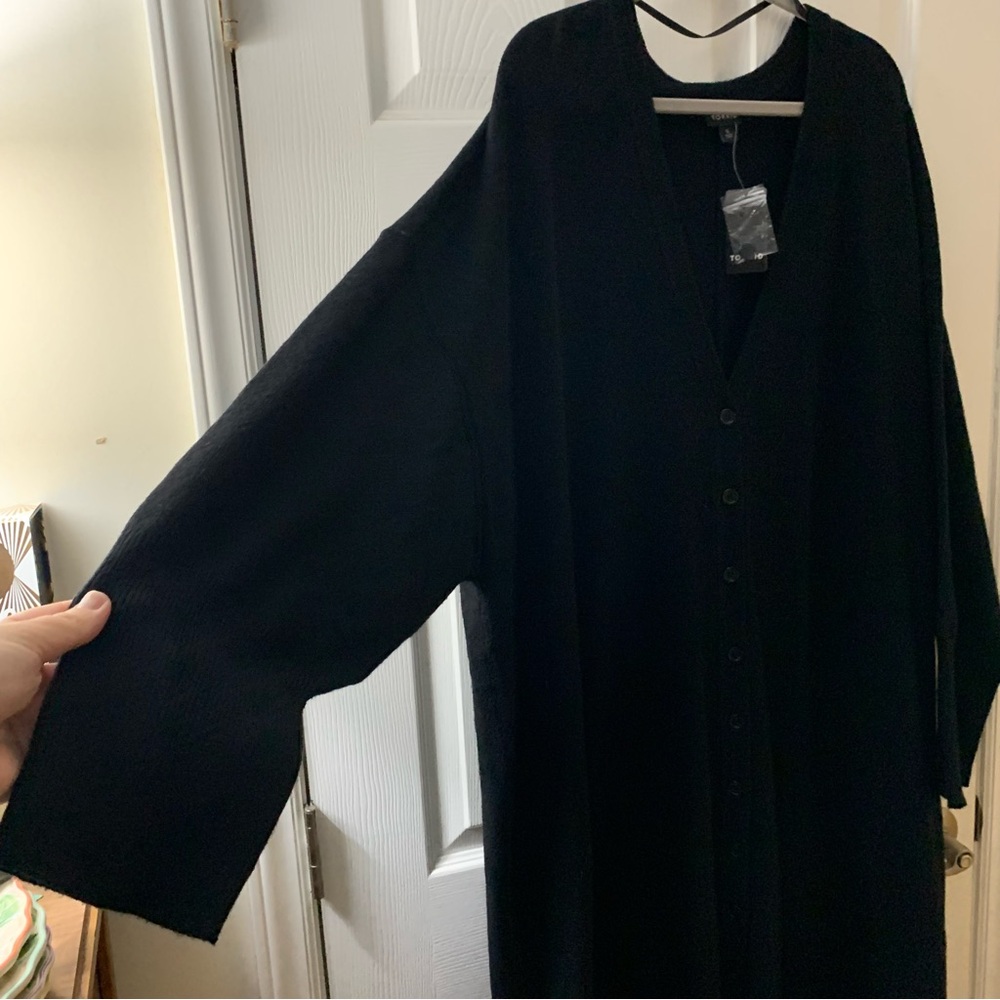 Torrid black long buttoned cardigan sz 5X - Picture 4 of 8
